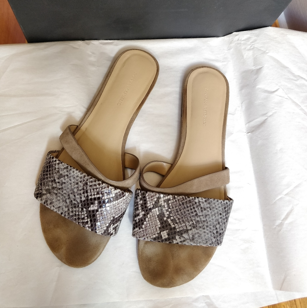 Banana Republic, sz 7.5, double strap slide sandal